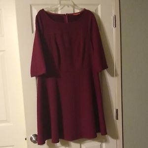 Modcloth Fit and Flare textured Dress